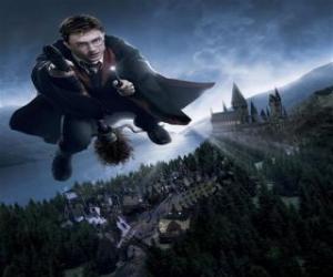 пазл Гарри Поттер летать со своей волшебной метлы